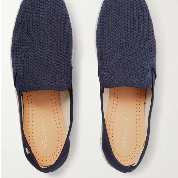 Rivieras Leisure Navy Blue Perforated Espadrilles